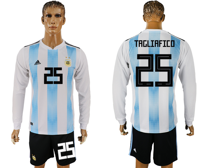 Maillot de foot ARGENTINA LONG SLEEVE SUIT #25 TAGLIAFICO  2018